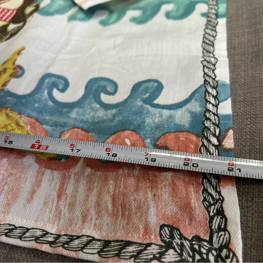ANTHROPOLOGIE Mermaid Print Kitchen Tea Dish Towel Embroidery #1225258 - Picture 11 of 13